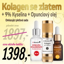 Kolagen se zlatem + 9% kyselina + Opunciový olej