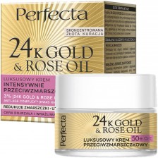 PERFECTA 24K GOLD&ROSE OIL LUXUSNÍ KRÉM PROTI VRÁSKÁM NA DEN I NOC 50+